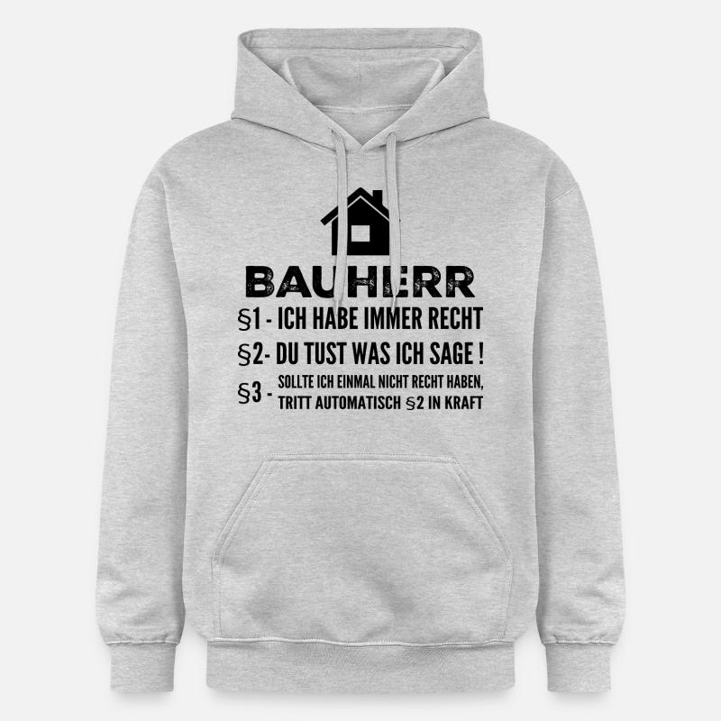 Constructeur Maison Chantier Cadeau Drôle - Sweat à capuche Softstyle® Gildan Unisexe - gris clair chiné