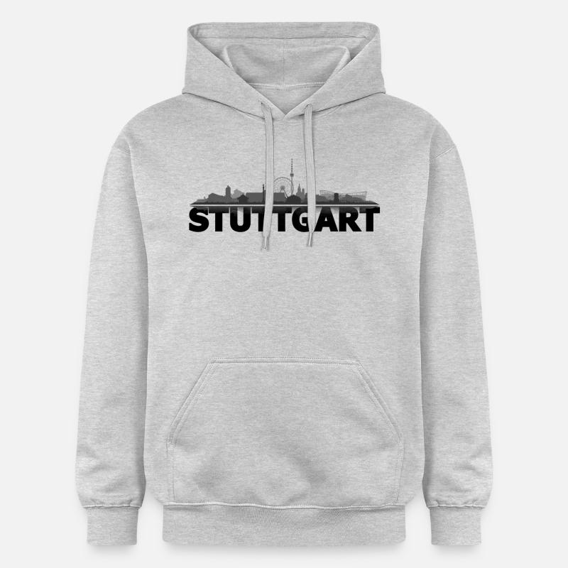 stuttgart_dunkel - Sweat à capuche Softstyle® Gildan Unisexe - gris clair chiné