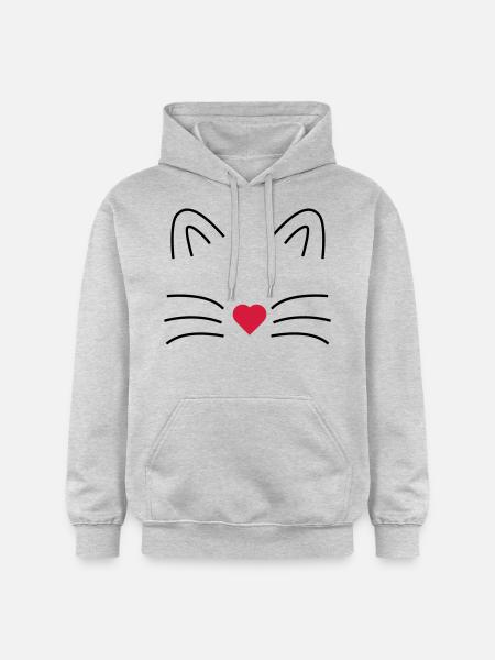 Chat - Sweat à capuche Softstyle® Gildan Unisexe - gris clair chiné