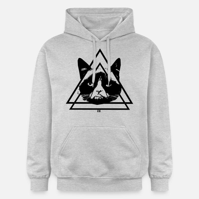 Cat. - Sweat à capuche Softstyle® Gildan Unisexe - gris clair chiné