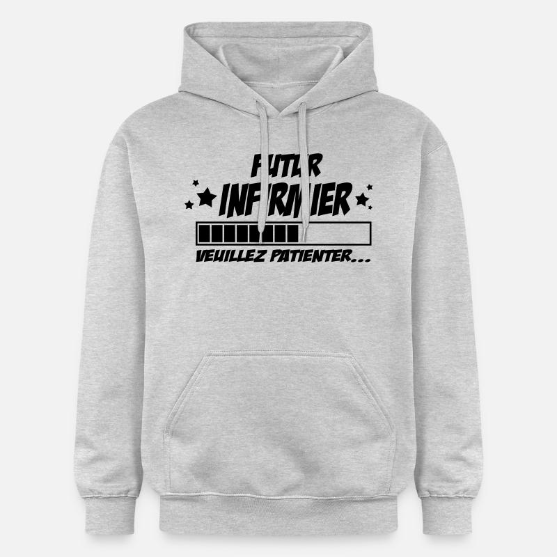 futur infirmier - Sweat à capuche Softstyle® Gildan Unisexe - gris clair chiné