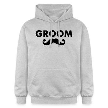 Groom - Gildan Unisex Softstyle® Midweight Hoodie - Hellgrau meliert - Vorne - Liana (172cm) & Jaron (178cm)