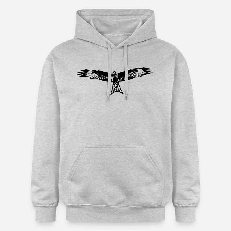 faucon - Sweat à capuche Softstyle® Gildan Unisexe - gris clair chiné