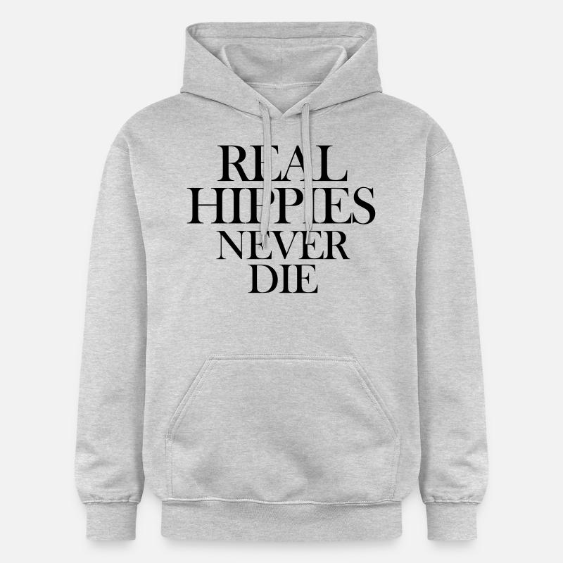 real hippies never die - Sweat à capuche Softstyle® Gildan Unisexe - gris clair chiné