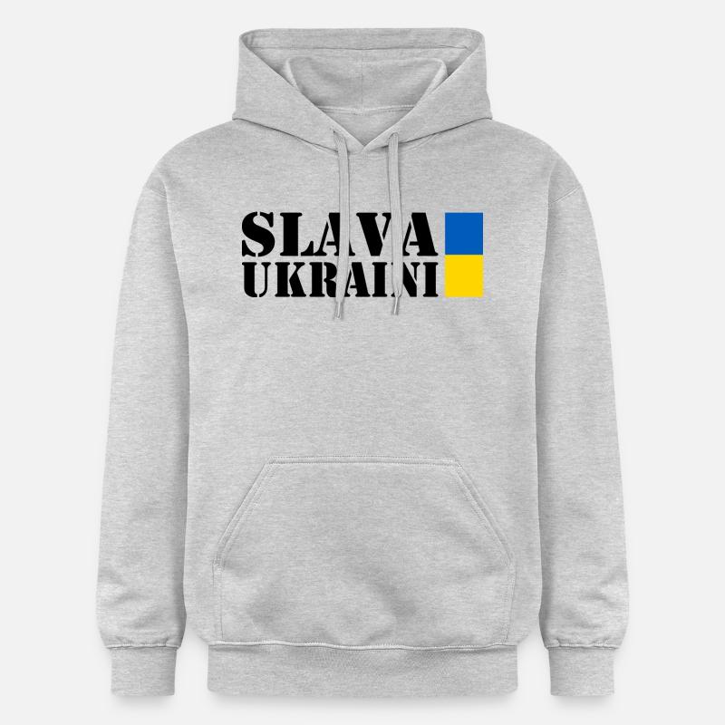 Slava ukraini - Sweat à capuche Softstyle® Gildan Unisexe - gris clair chiné