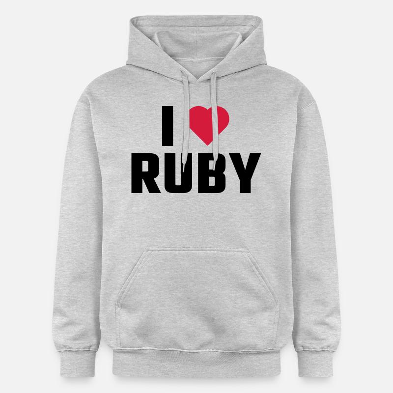 J'adore RUBY - Sweat à capuche Softstyle® Gildan Unisexe - gris clair chiné