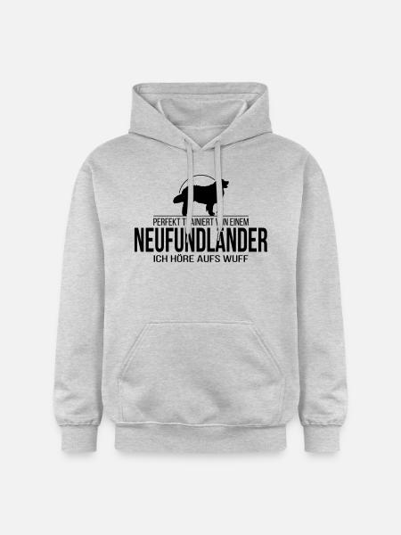 NEUFUNDLÄNDER wuff - Gildan Unisex Softstyle® Midweight Hoodie - Hellgrau meliert