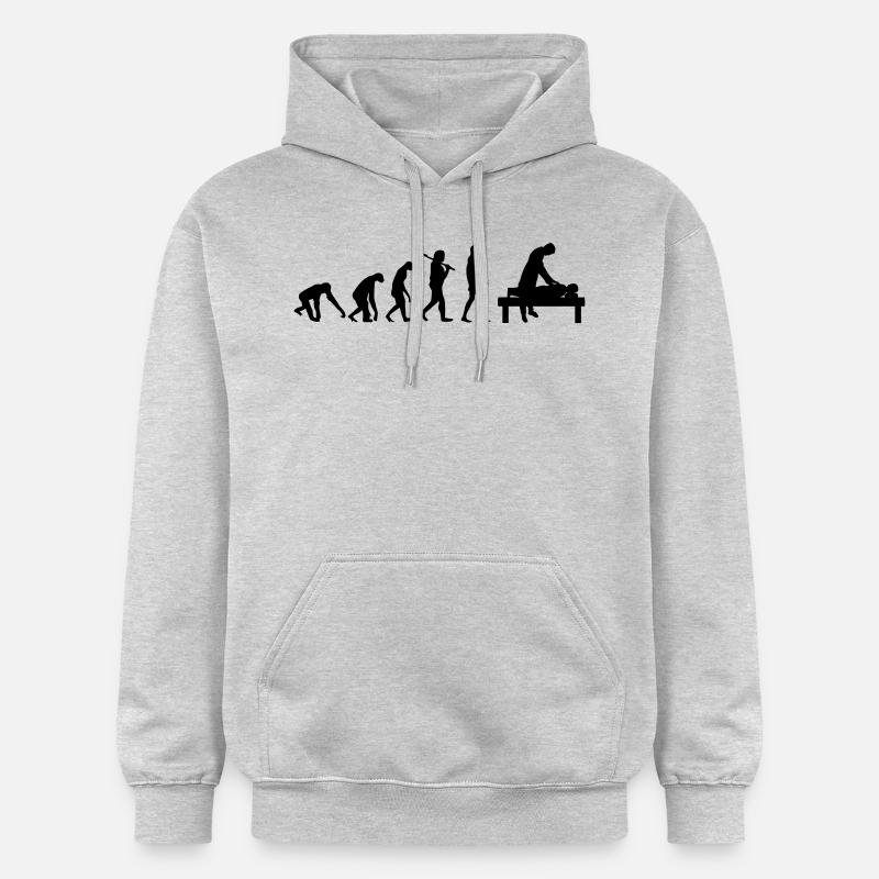 BURNOUT EVOLUTION - Sweat à capuche Softstyle® Gildan Unisexe - gris clair chiné