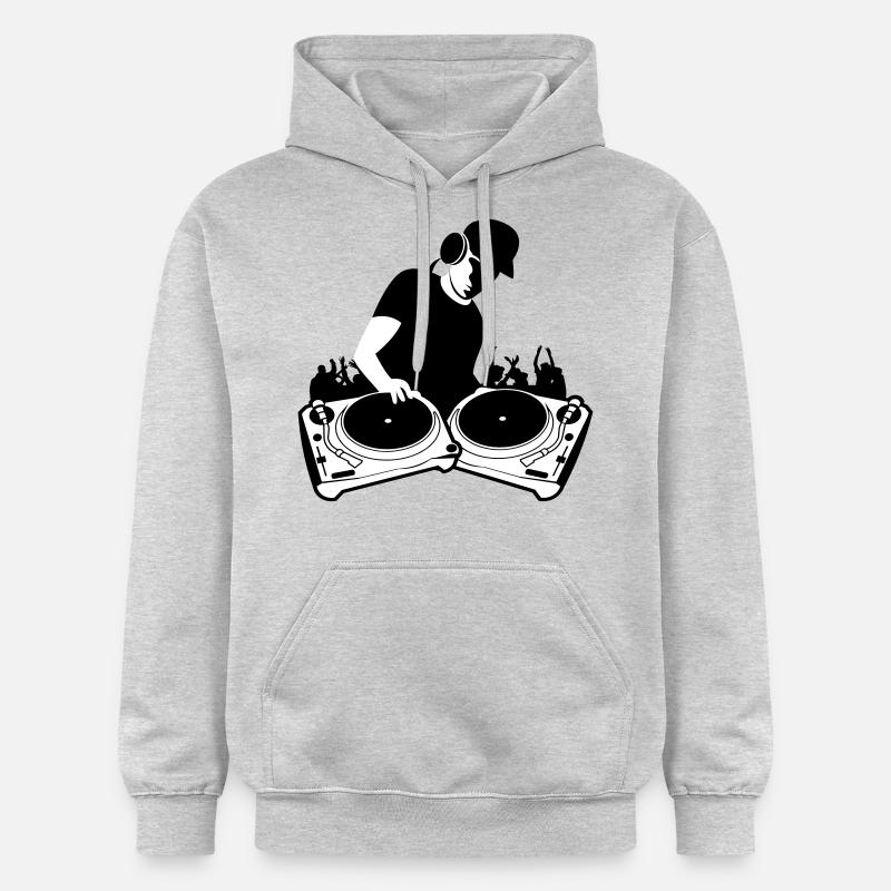 Platines DJ - Sweat à capuche Softstyle® Gildan Unisexe - gris clair chiné