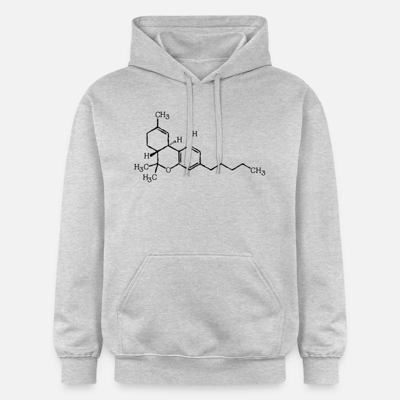 Formule moléculaire THC - Sweat à capuche Softstyle® Gildan Unisexe - gris clair chiné