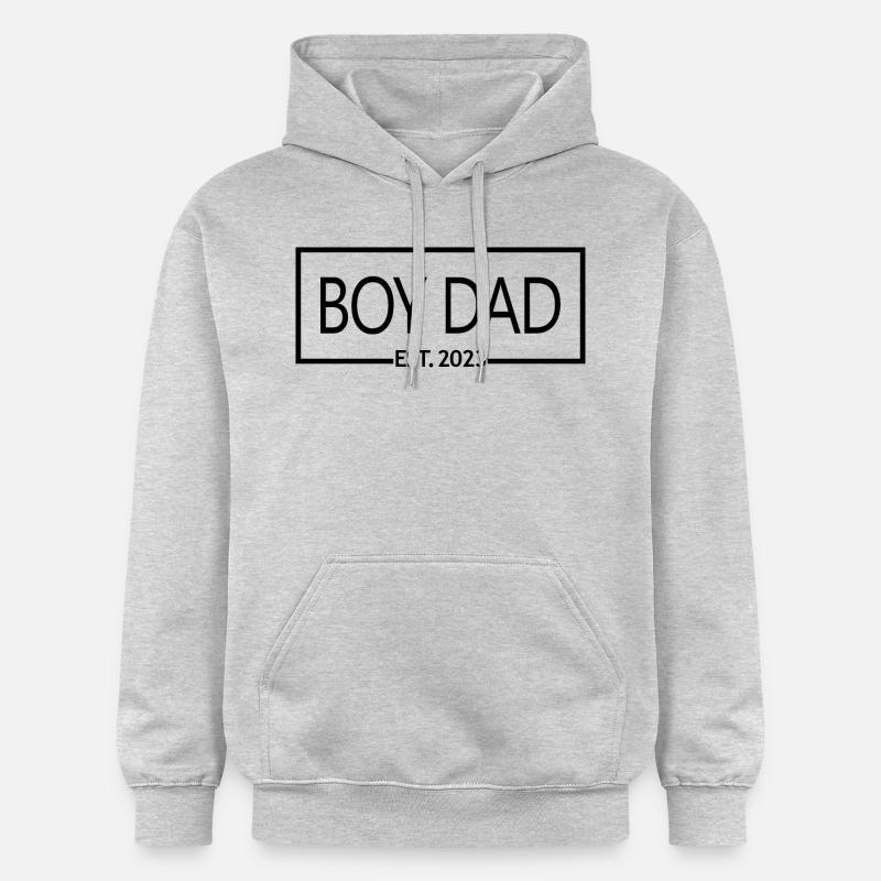 2023 Baby Shower Grossesse Révéler - Sweat à capuche Softstyle® Gildan Unisexe - gris clair chiné