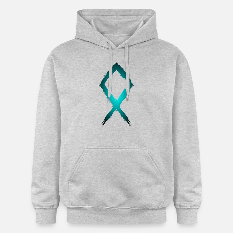 Symbole de rune d'Othila - Sweat à capuche Softstyle® Gildan Unisexe - gris clair chiné