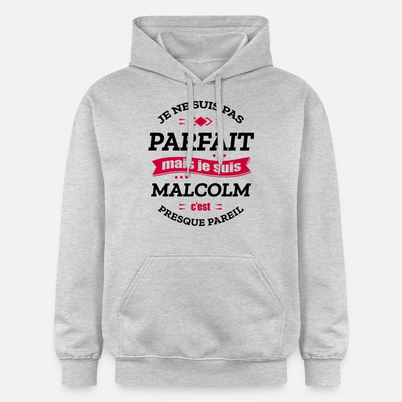 MALCOLM PARFAIT - PRENOM MALCOLM - Sweat à capuche Softstyle® Gildan Unisexe - gris clair chiné