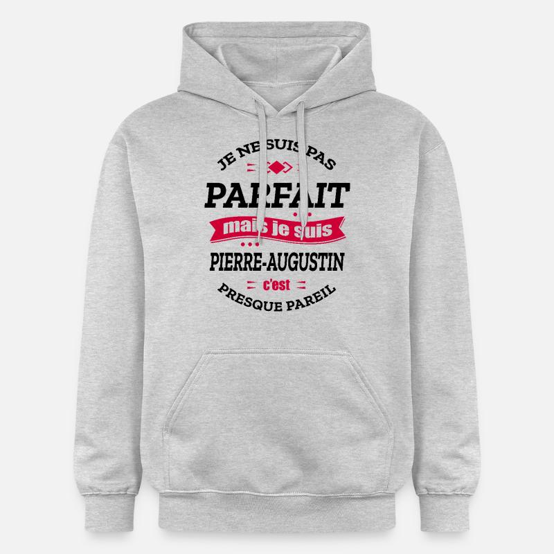 PIERRE-AUGUSTIN PARFAIT - PRENOM PIERRE-AUGUSTIN - Sweat à capuche Softstyle® Gildan Unisexe - gris clair chiné