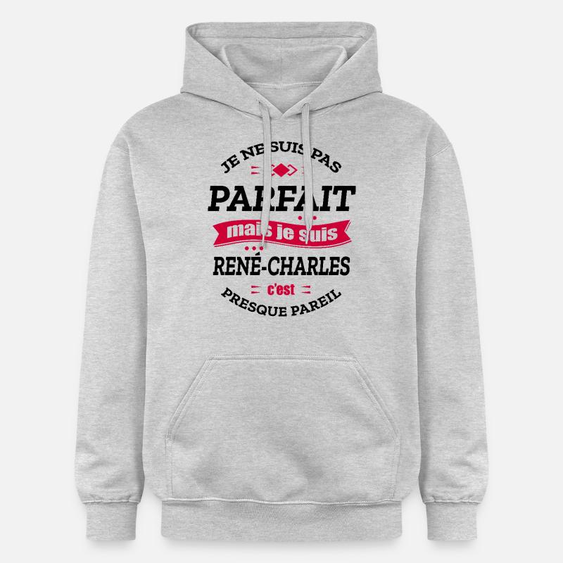 RENÉ-CHARLES PARFAIT - PRENOM RENÉ-CHARLES - Sweat à capuche Softstyle® Gildan Unisexe - gris clair chiné