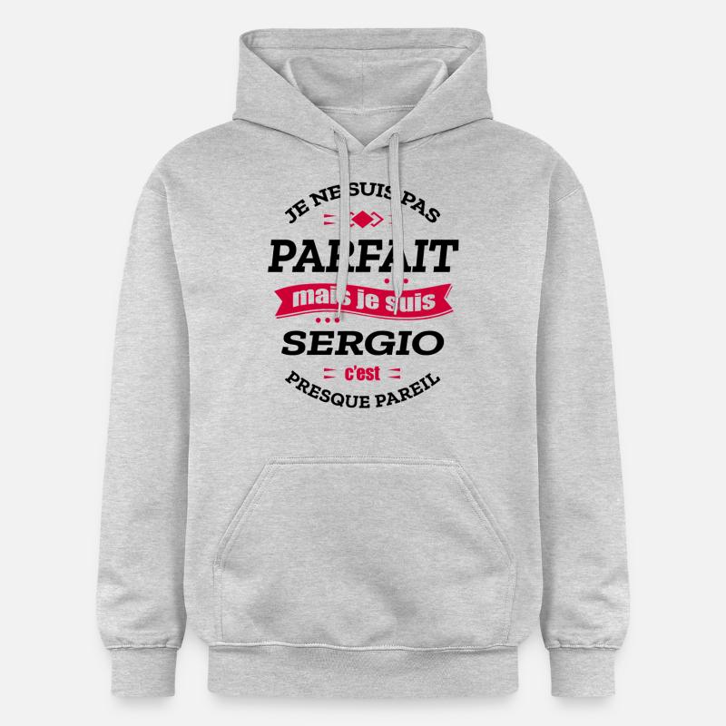 SERGIO PARFAIT - PRENOM SERGIO - Sweat à capuche Softstyle® Gildan Unisexe - gris clair chiné