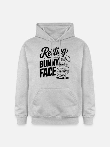Resting Bunny Face - Gildan Unisex Softstyle® Midweight Hoodie - light heather grey