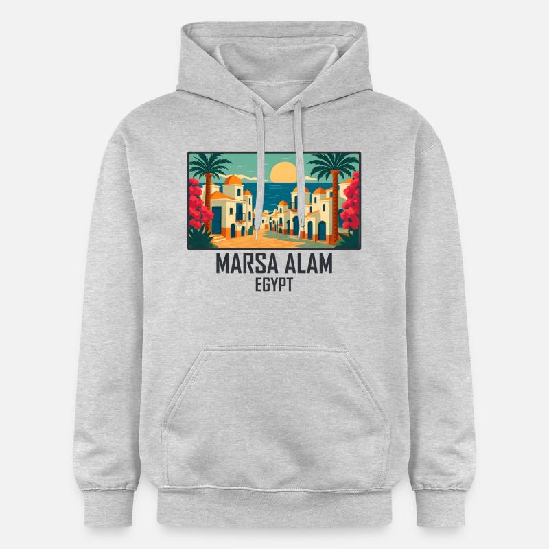 Marsa Alam, Égypte - Sweat à capuche Softstyle® Gildan Unisexe - gris clair chiné