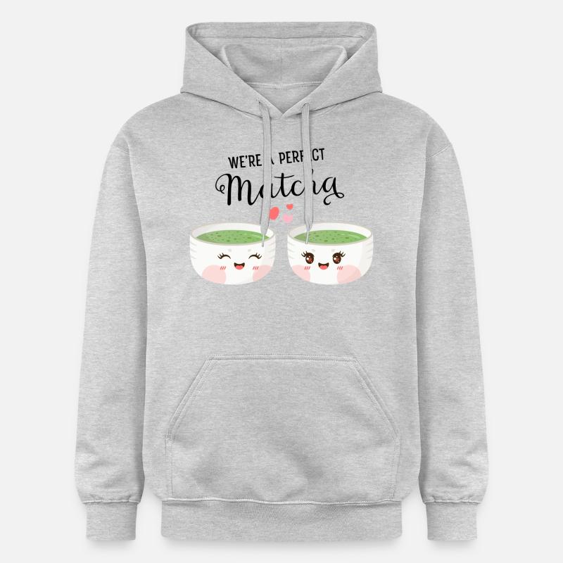 We're A Perfect Matcha - Sweat à capuche Softstyle® Gildan Unisexe - gris clair chiné