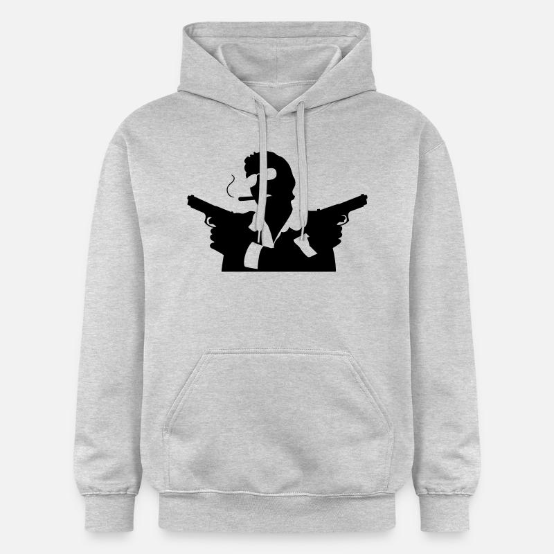 pour la Mafia - Sweat à capuche Softstyle® Gildan Unisexe - gris clair chiné