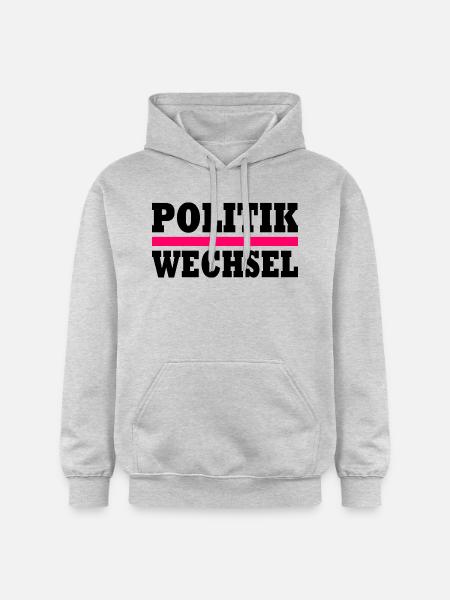 politikwechsel - Gildan Unisex Softstyle® Midweight Hoodie - Hellgrau meliert