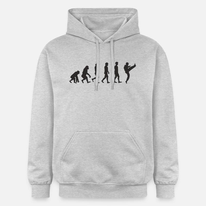 Evolution Karate - Sweat à capuche Softstyle® Gildan Unisexe - gris clair chiné