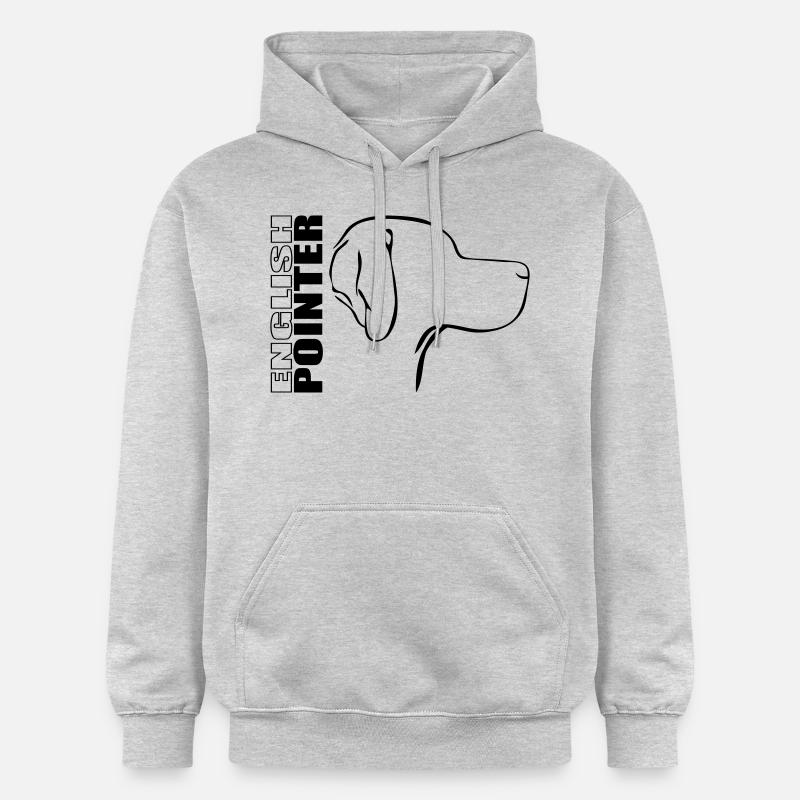 ANGLAIS POINTER PROFIL - Sweat à capuche Softstyle® Gildan Unisexe - gris clair chiné