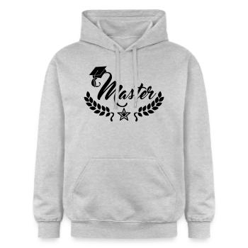 Master en - Sweat à capuche Softstyle® Gildan Unisexe - gris clair chiné - Devant - Liana (172cm) & Jaron (178cm)