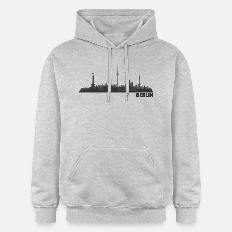 Berlin - Sweat à capuche Softstyle® Gildan Unisexe - gris clair chiné