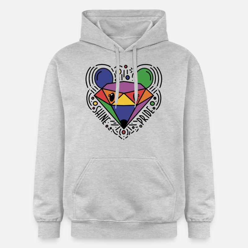 Shine Pride / LGBTQIA+ / pridedesigncontest2024 - Sweat à capuche Softstyle® Gildan Unisexe - gris clair chiné