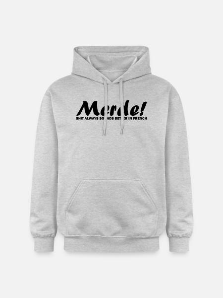 Merde! - Gildan Unisex Softstyle® Midweight Hoodie - light heather grey