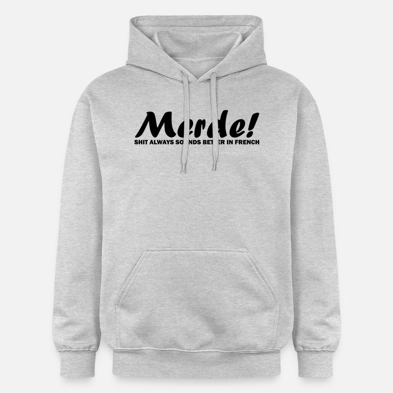 Merde! - Sweat à capuche Softstyle® Gildan Unisexe - gris clair chiné