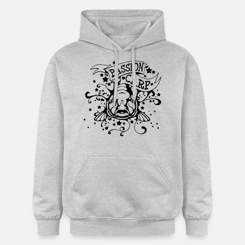 PASSION CARP - Sweat à capuche Softstyle® Gildan Unisexe - gris clair chiné