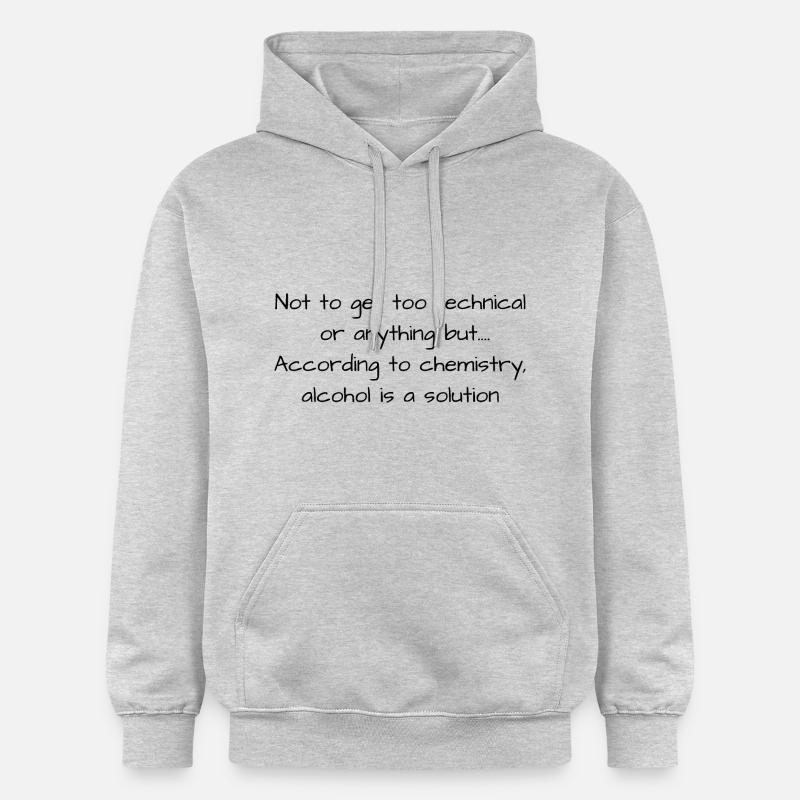 Phrase amusante chimie de l’alcool - Sweat à capuche Softstyle® Gildan Unisexe - gris clair chiné