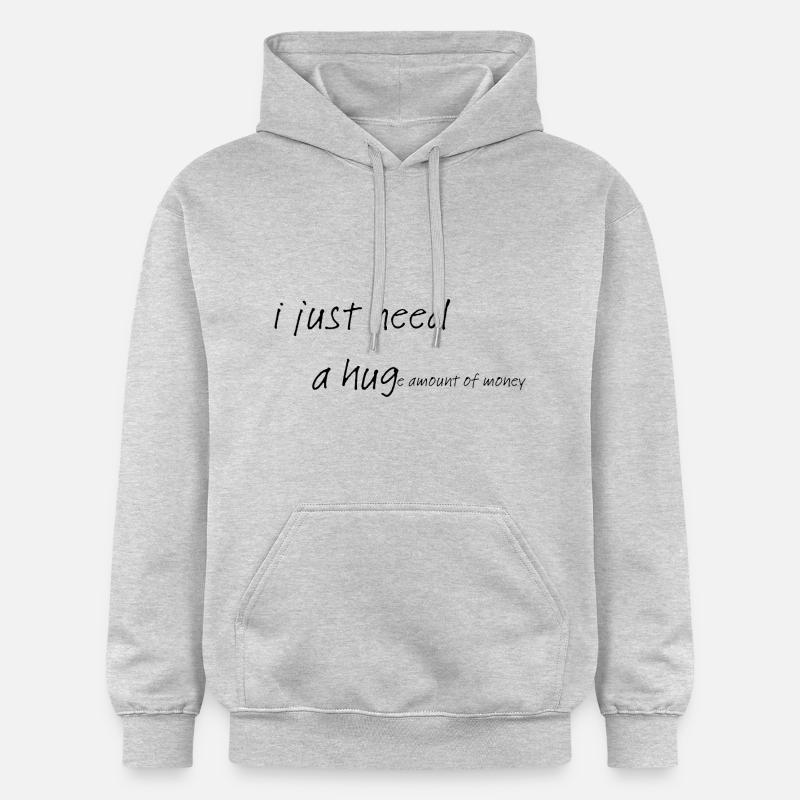 drôle double sens câlin argent - Sweat à capuche Softstyle® Gildan Unisexe - gris clair chiné