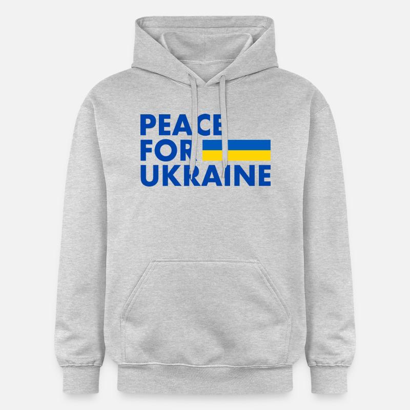 Peace for ukraine - Sweat à capuche Softstyle® Gildan Unisexe - gris clair chiné