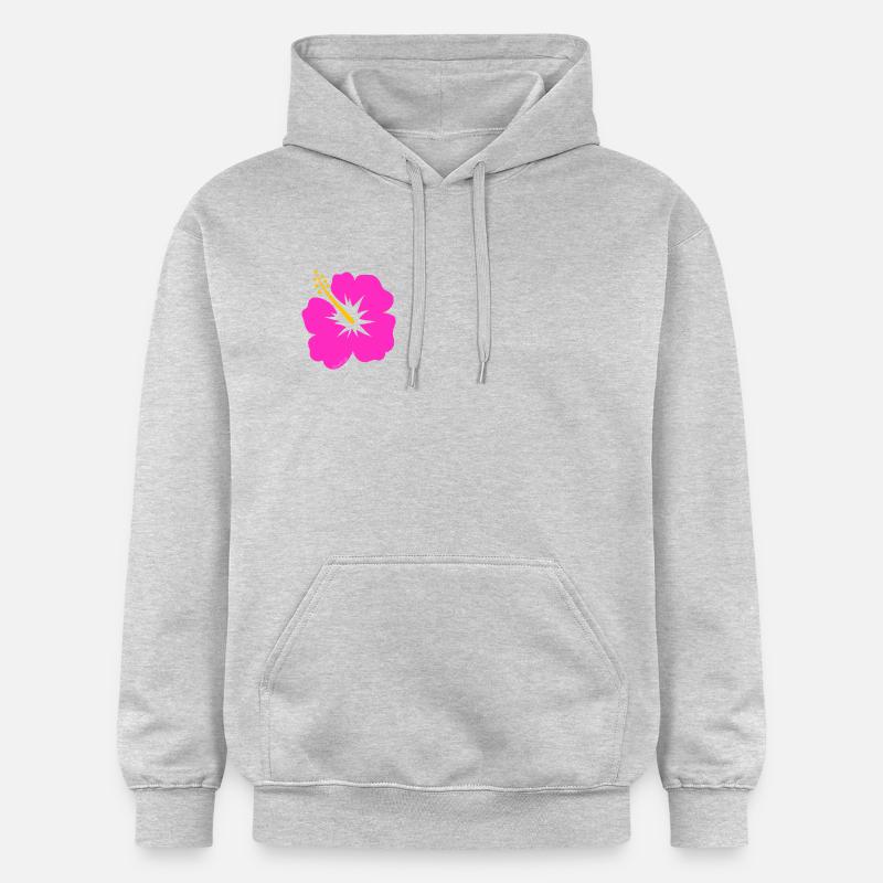 Fleur d’hibiscus - Sweat à capuche Softstyle® Gildan Unisexe - gris clair chiné