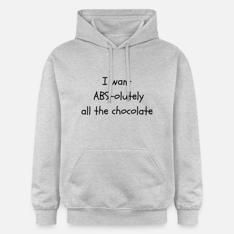 Abdos drôles et chocolat - Sweat à capuche Softstyle® Gildan Unisexe - gris clair chiné