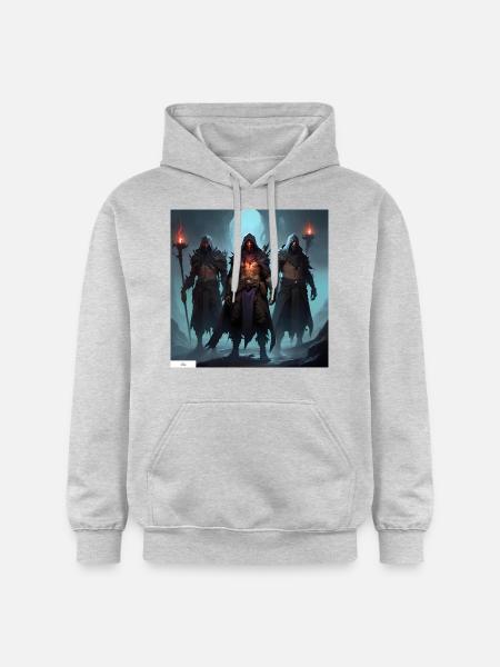 Amis guerriers oubliés - Sweat à capuche Softstyle® Gildan Unisexe - gris clair chiné
