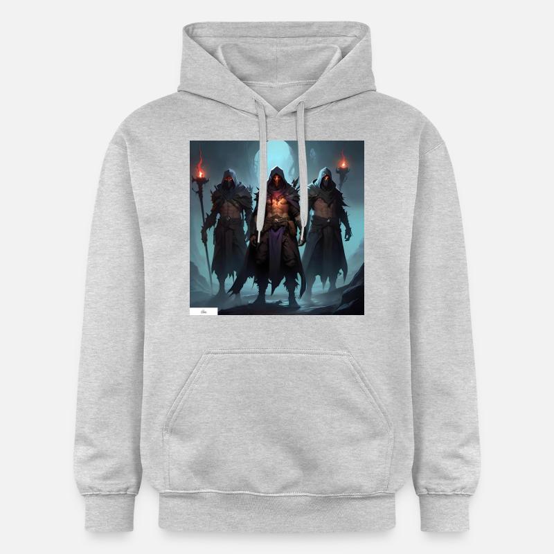Amis guerriers oubliés - Sweat à capuche Softstyle® Gildan Unisexe - gris clair chiné