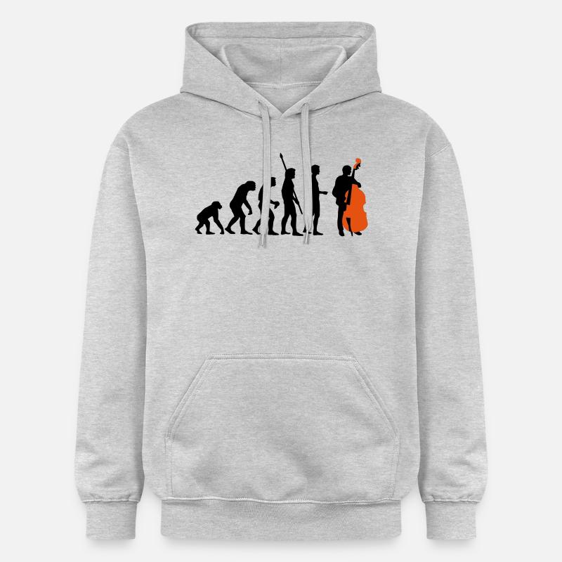 evolution_bass_2c - Sweat à capuche Softstyle® Gildan Unisexe - gris clair chiné