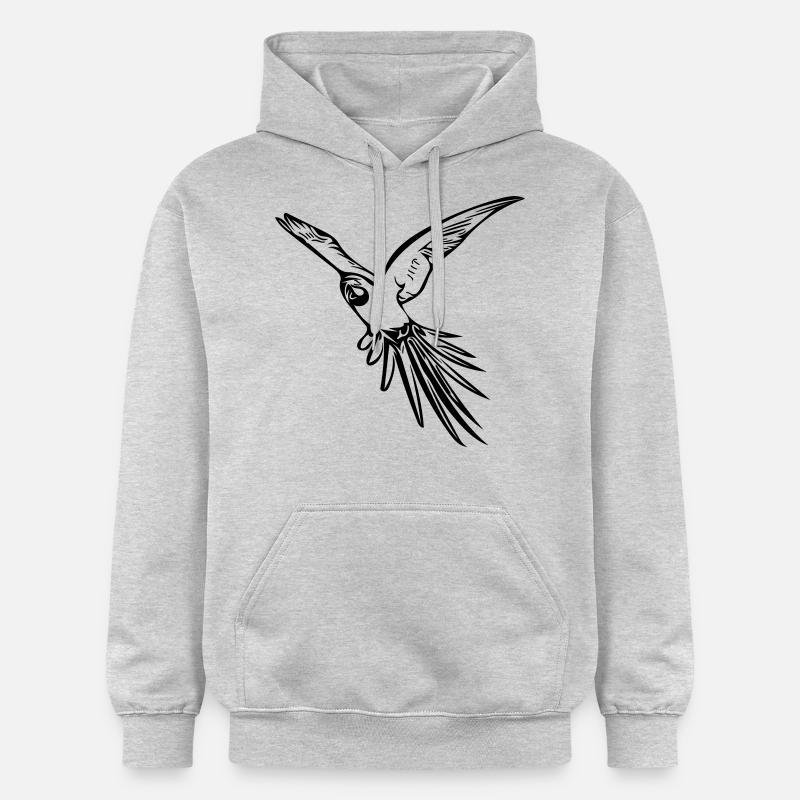 perroquet - Sweat à capuche Softstyle® Gildan Unisexe - gris clair chiné