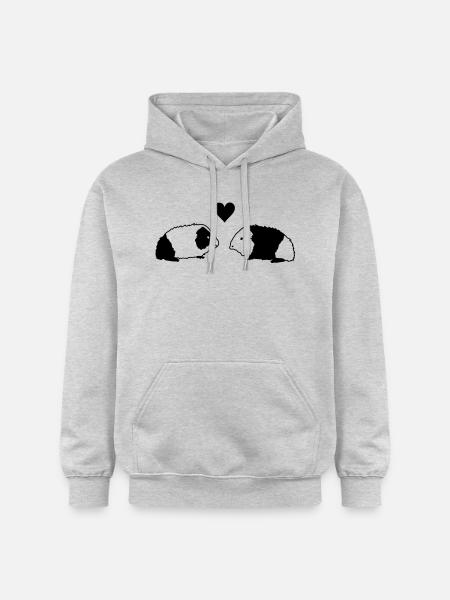Meerschwein Love - Gildan Unisex Softstyle® Midweight Hoodie - Hellgrau meliert