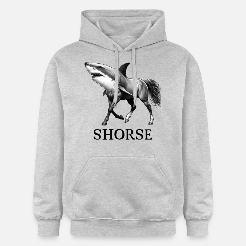 Requin Cheval Cheval - Sweat à capuche Softstyle® Gildan Unisexe - gris clair chiné