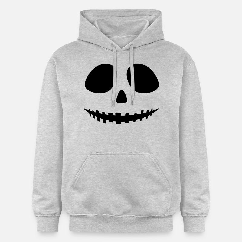Visage de Halloween 1C. - Sweat à capuche Softstyle® Gildan Unisexe - gris clair chiné