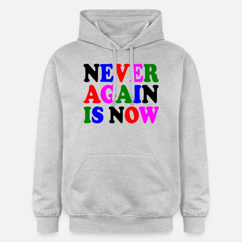 Never again is now - Sweat à capuche Softstyle® Gildan Unisexe - gris clair chiné