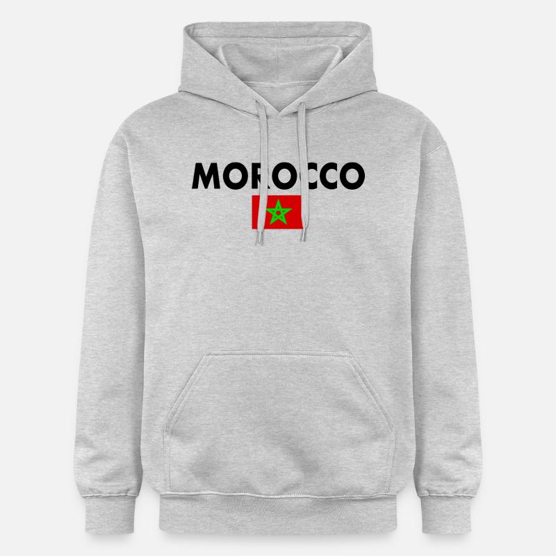 Marruecos - Sudadera con capucha unisex de peso medio Softstyle® de Gildan - gris claro jaspeado