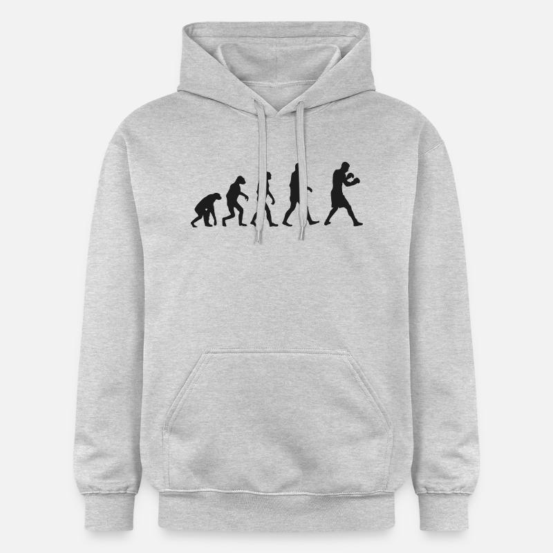 Boxing Evolution logo - Sweat à capuche Softstyle® Gildan Unisexe - gris clair chiné