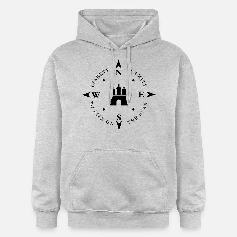 Marins, marins, bateau, Hambourg - Sweat à capuche Softstyle® Gildan Unisexe - gris clair chiné