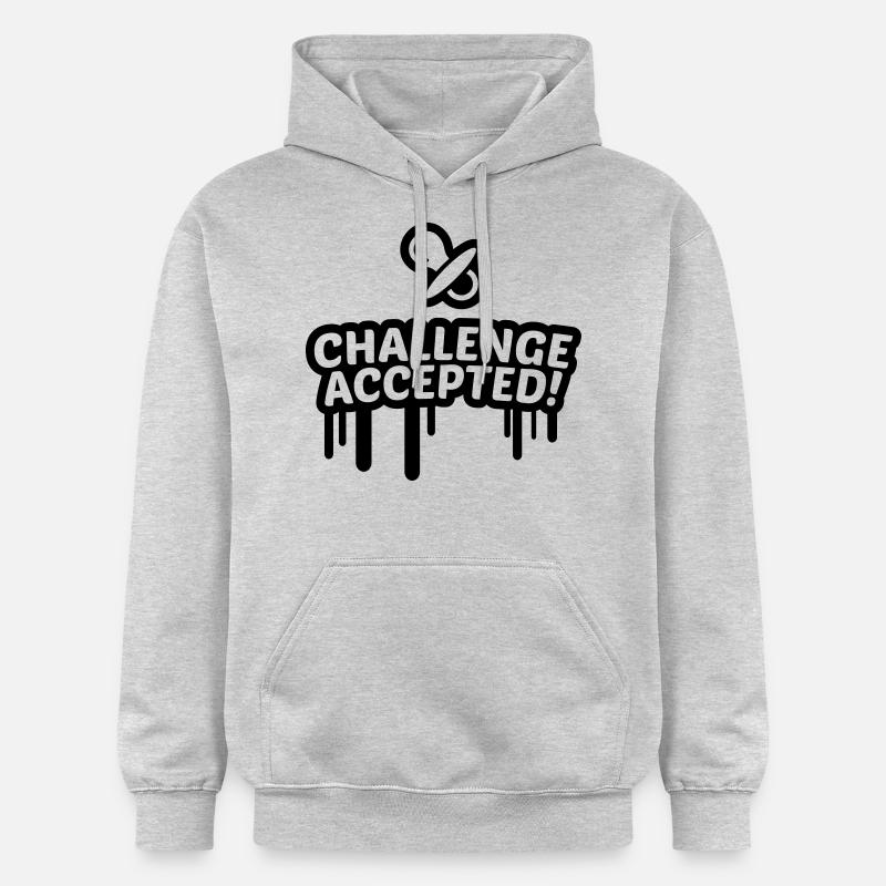 Mannequin défi accepté 1C. - Sweat à capuche Softstyle® Gildan Unisexe - gris clair chiné